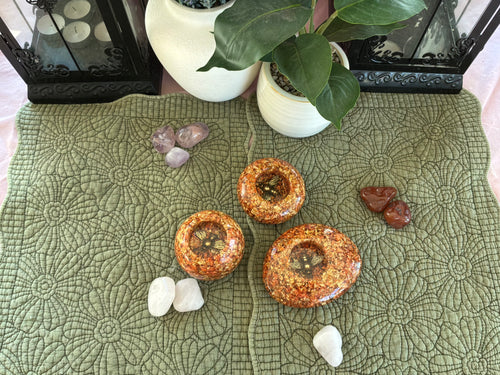 Gold and Copper Leaf Wine Stoppers (Set of 3)
